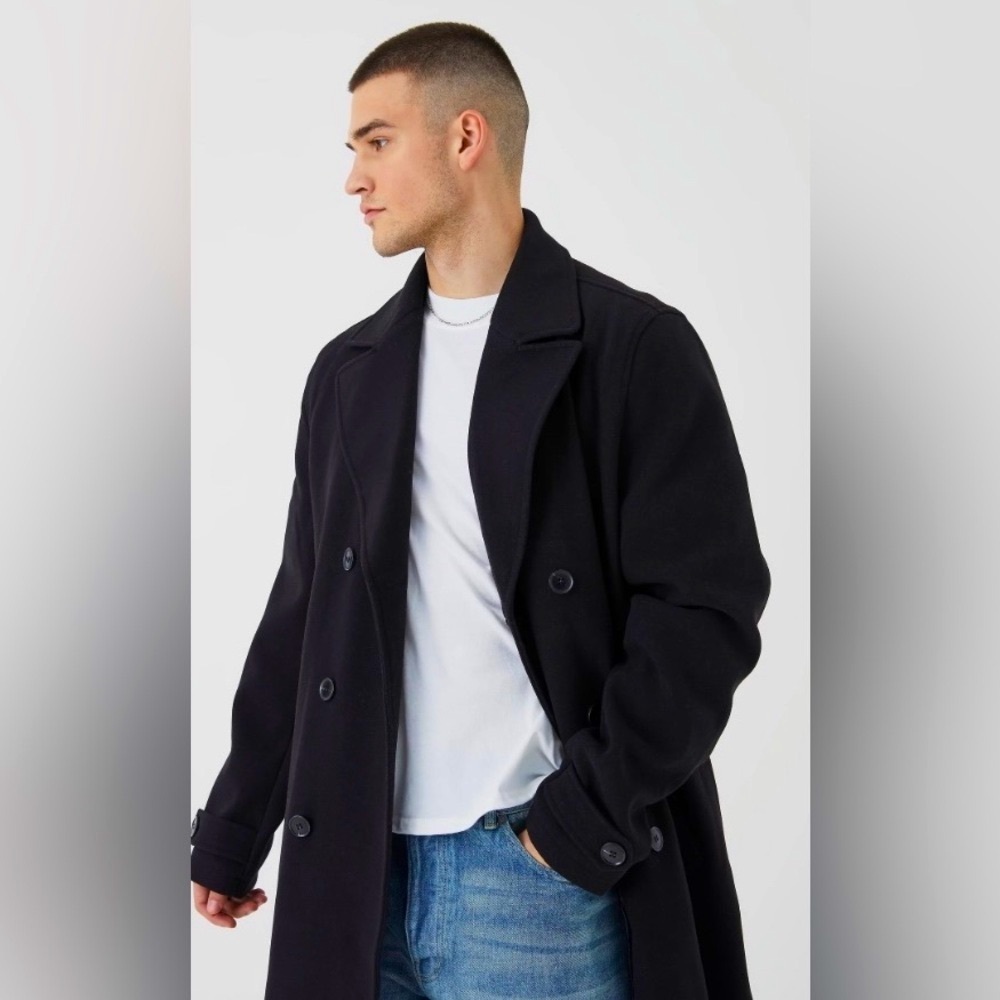 London Fog Vintage Wool Double breasted Men’s long Coat 38S - Picture 3 of 15